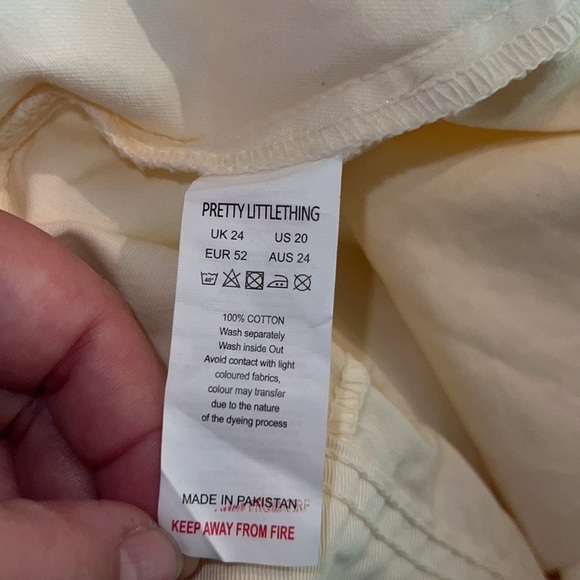 Pretty Little Thing Oversized Button Down Shirt Dress Size 2X CREAM color - Picture 6 of 6